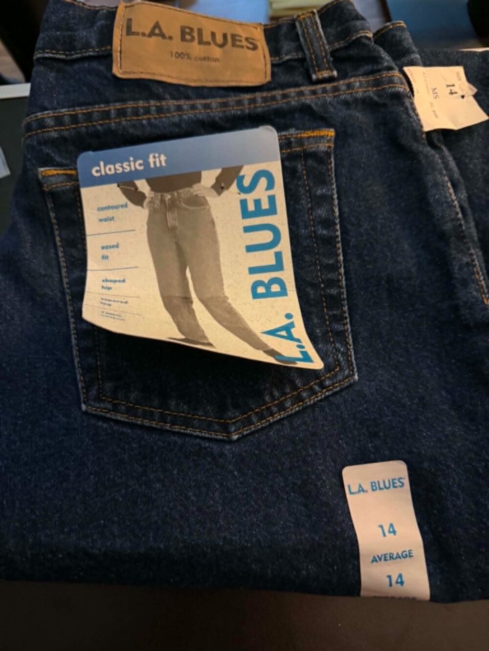 Women's L.A. Blues Classic Fit Dark Wash Jeans – Size 14